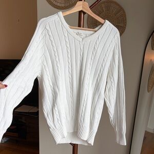 JOHN GALT WHITE KNIT SWEATER